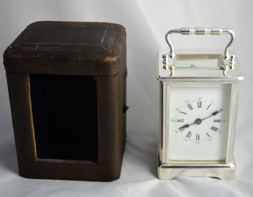 Silver Plated Carriage Clock