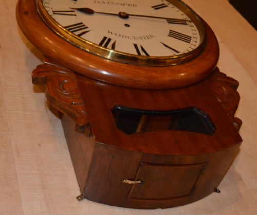 fig 1. Cooper Worcester Fusee Dropdial Wall Clock