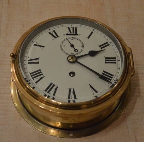 Brass Cased English Ships Clock