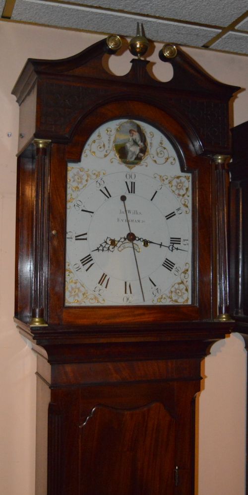 fig 1. Georgian Centre Seconds Longcase Wilkes, Evesham