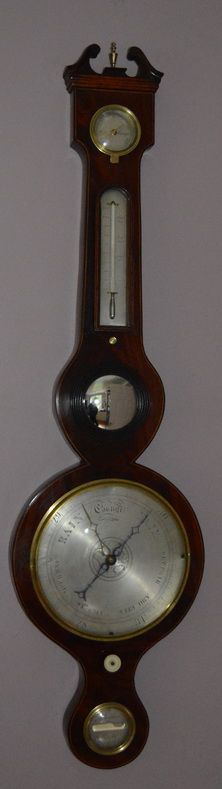 Late Georgian Mahogany Barometer Gilardoni Bristol