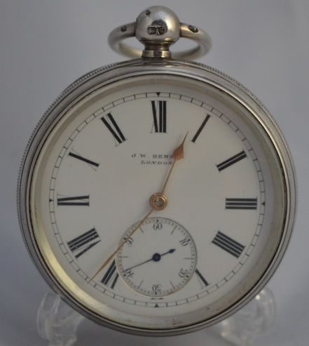 Jw Benson Silver Pocket Watch