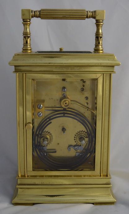 fig 1. French Striking Cannelee Cased Carriage Clock