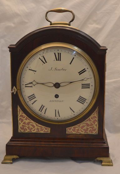Georgian Mahogany Fusee Bracket Clock Sowter, London.