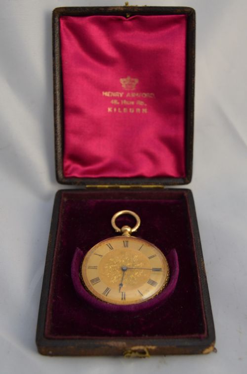 fig 1. 18K Gold Swiss Pocket Watch