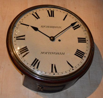Georgian Convex Fusee Dial Clock Richardson Nottingham