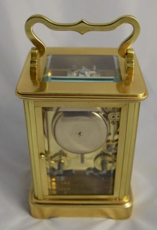 fig 1. French Brass Cased Striking Carriage Clock 