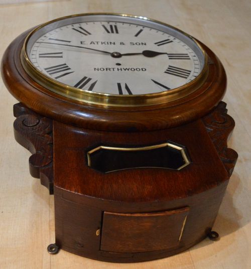 fig 1. English Dropdial Fusee Wall Clock