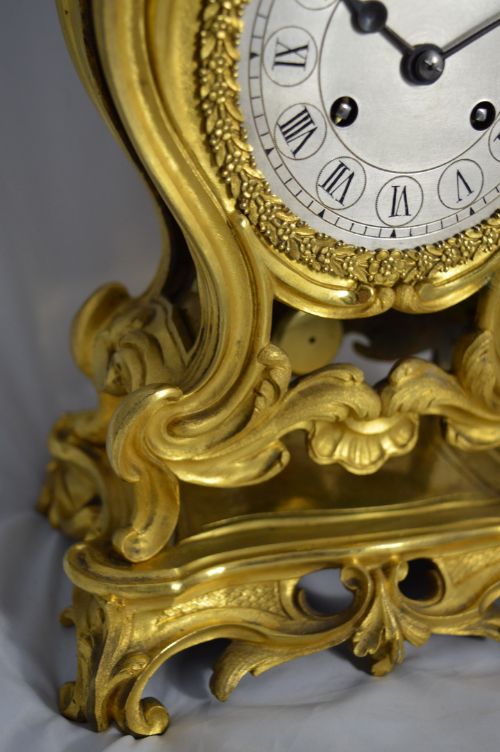 fig 1. Rococo Ormolu Bronze Mantel Clock