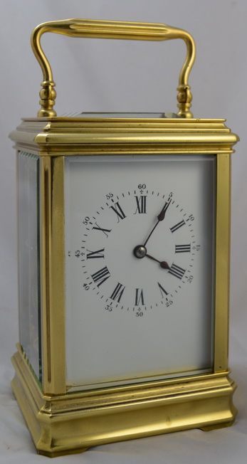 French Cannelee Case Striking Carriage Clock, Richard & Co