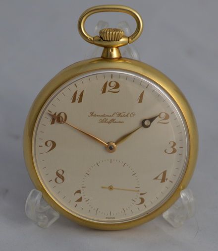 Iwc Schaffhausen 18k Gold 1927 Chronometer Pocket Watch