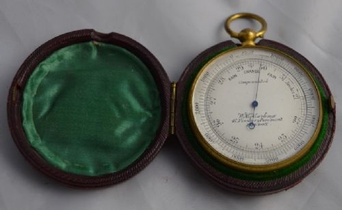 Gilded Pocket Barometer, Harling London