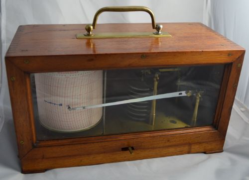 Edwardian Mahogany Barograph