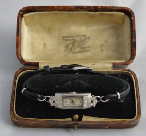 fig 1. Ladies Art Deco Platinum & Diamonds Cocktail Watch