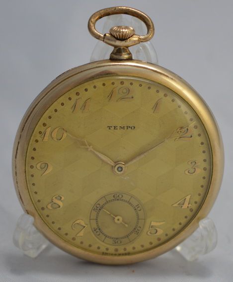 Gold Plated Tempo Pocket Watch