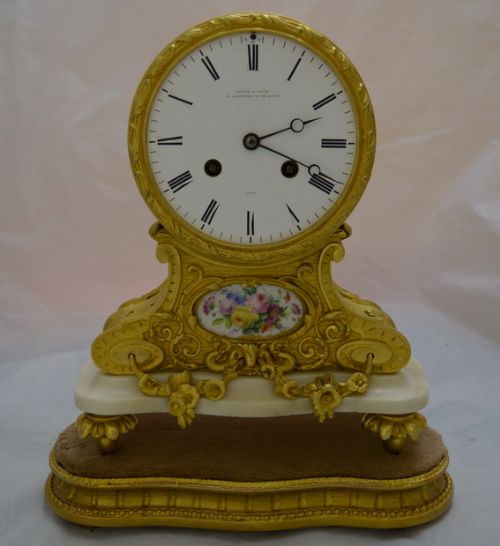 French Ormolu Bronze Mantel Clock