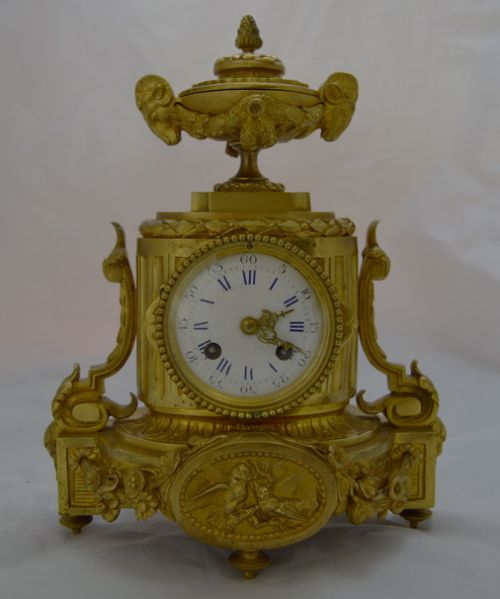 French Gilt Bronze Mantel Clock