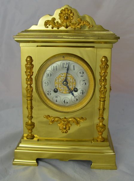 French Brass Mantel Clock