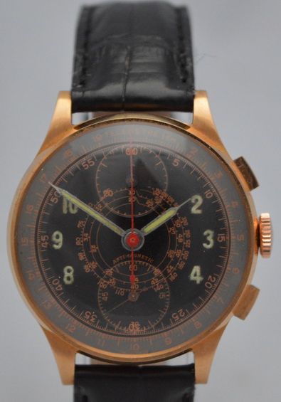 18k Gold Swiss 1950'S Chronograph Wristwatch