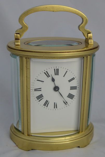 French Brass Oval Carriage Clock