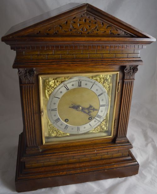 German Carved Mantel Clock