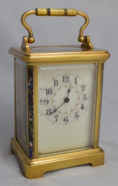 Enamel Sided Carriage Clock