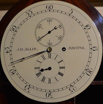 fig 1. Regulator Longcase Clock JH Allis, Bristol
