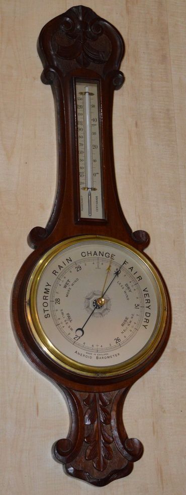 Edwardian Carved Barometer