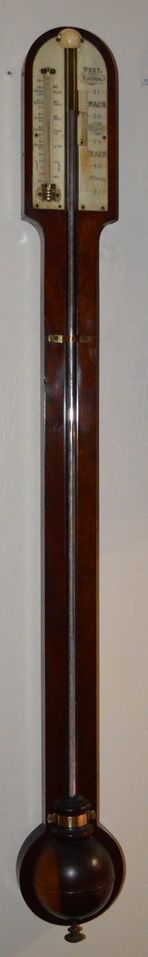 West, London Mahogany Stick Barometer