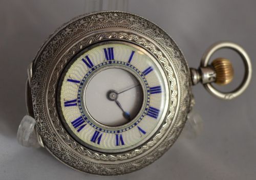 Silver Half Hunter Pocket Watch