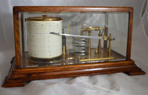 English Oak Barograph