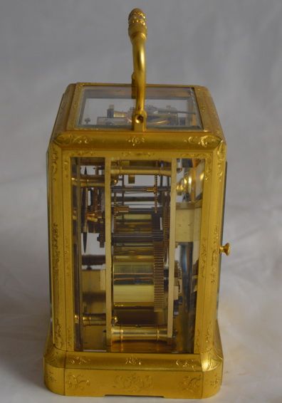 fig 1. Early One Piece Engraved Carriage Clock 