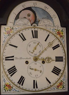 fig 1. Cheshire Georgian Moon Phase Longcase Clock Burchall, Nantwich circa 1790.