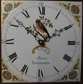 fig 1. Small Georgian 'Cottage' Longcase Clock Bowra, Sevenoaks.