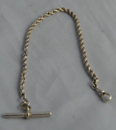 Victorian Mesh Silver Pocket Watch Chain