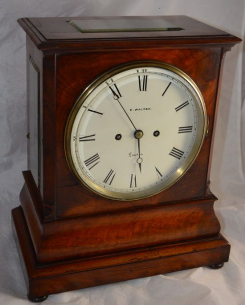 F Waldek London Twin Fusee Bracket Mantel Clock