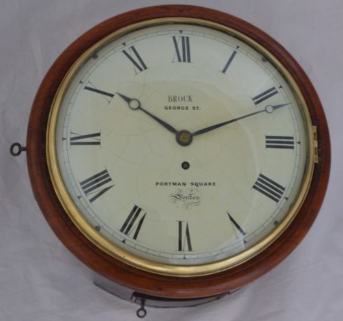 10" Fusee Dial Clock, Brock, London