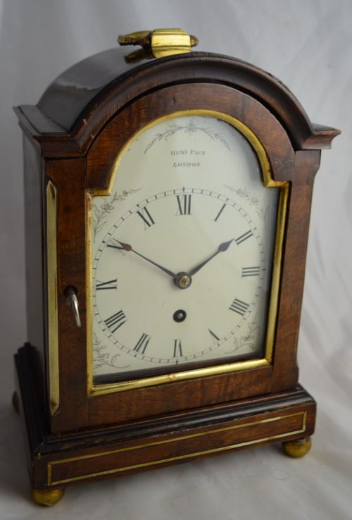 Rare Very Small English Fusee Bracket/mantel/table Clock