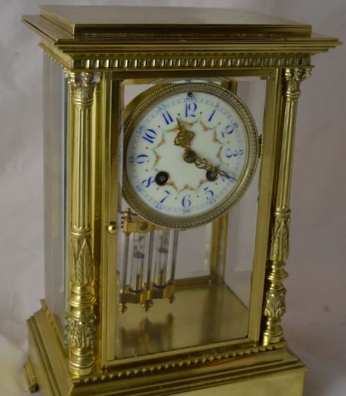 fig 1. Antique Four Glass Mantel Clock