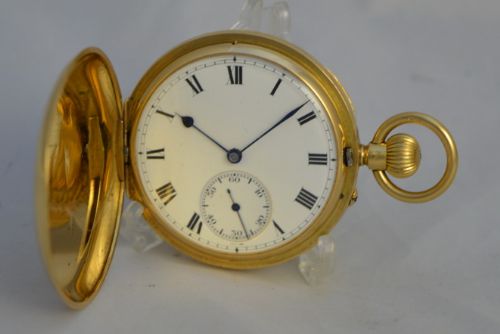 18k Gold Full Hunter Pocket Watch