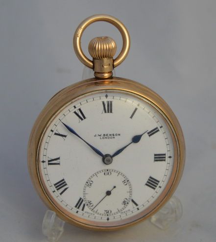 9k Gold Jw Benson Pocket Watch