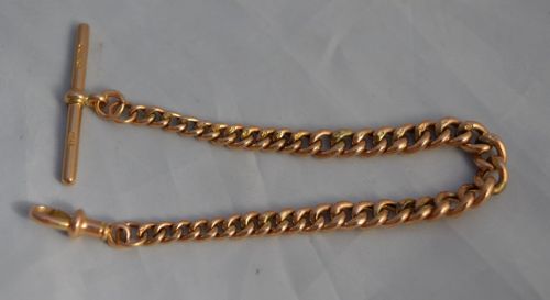9k Rose Gold Watch Chain