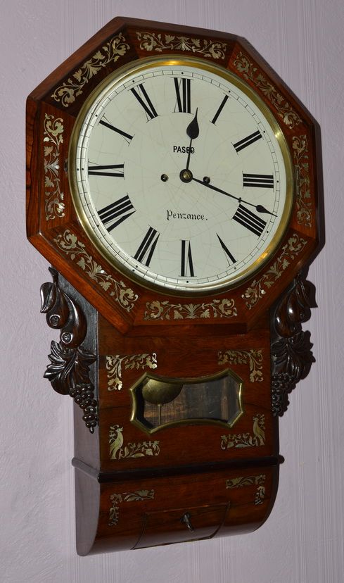 Pasco, Penzance, Double Fusee Dropdial Wall Clock