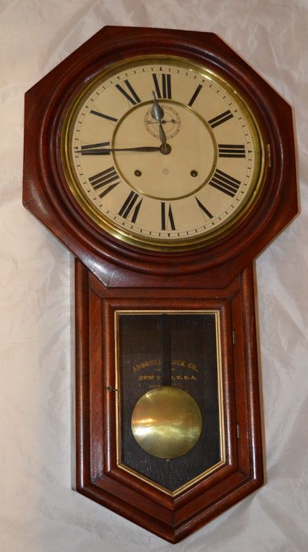 Ansonia Dropdial Regulator Wall Clock