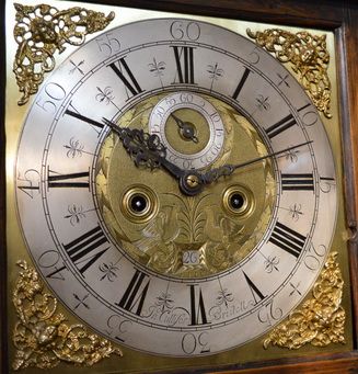 fig 1. John Culliford of Bristol Queen Anne period longcase clock.