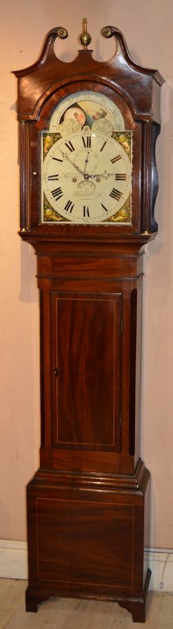 Thomas Morgan Bristol Moon Phases  Longcase Grandfather Clock