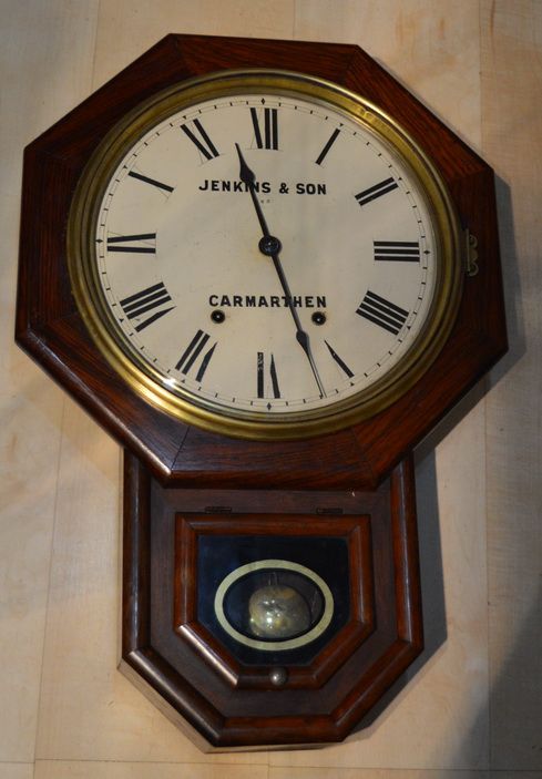 Rosewood Dropdial Wall Clock Jenkins & Son Carmathen