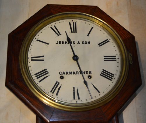 fig 1. Rosewood dropdial wall clock Jenkins & Son Carmathen