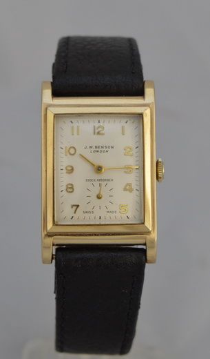 Jw Benson 9k Gold Wristwatch