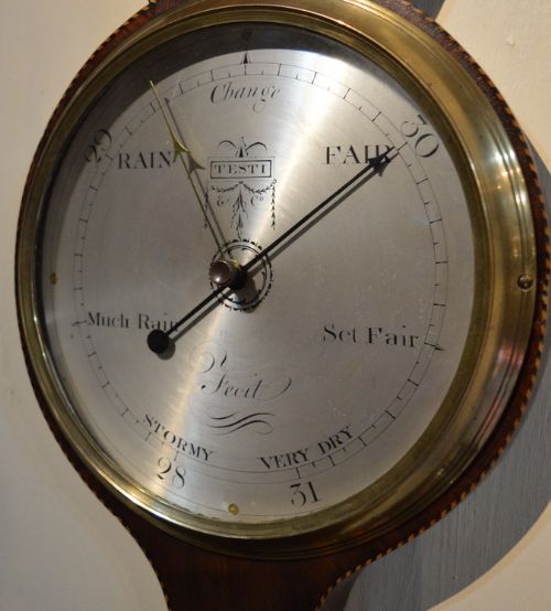 fig 1. Georgian Mercury Wheel Barometer Testi Fecit